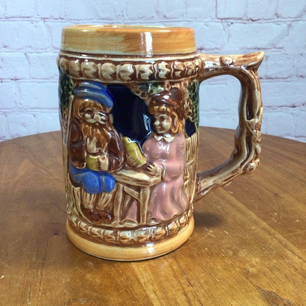 Vintage Ceramic Hand Painted Stein - Made in Japan